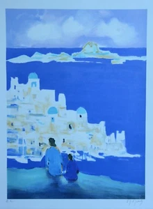 Marcel Mouly "Berger et Bergeres dans les Cyclades" Limited Ed. S/N Lithograph - Picture 1 of 9