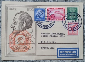 Zeppelinpost - Graf Zeppelin LZ 127 - 9. Südamerikafahrt 1932, - Bild 1 von 2