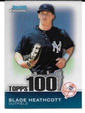 2010 Bowman Chrome Topps 100 Prospects #TPC50 Slade Heathcott (Yankees)/999