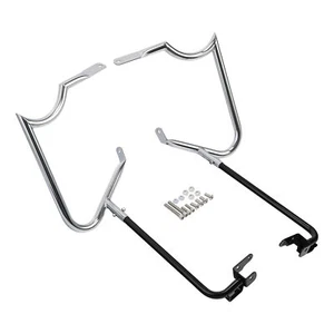 Saddlebag Bracket Guard Bar Fit For Harley Touring Electra Street Glide 2014-22 - Picture 1 of 10