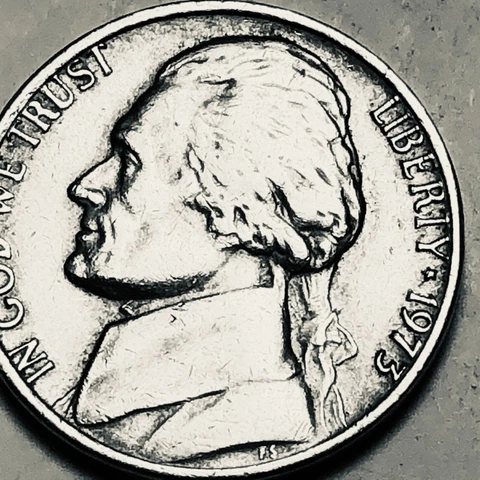 1973 p Jefferson nickel circulated folder filler FREE SHIPPING Cover