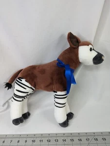 Juguete de peluche Wild Republic Okapi de 12 pulgadas patas a rayas marrones - Imagen 1 de 9