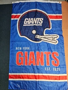 Stains* NEW YORK GIANTS NFL 35"x58" Blue Large House Flag Vertical W3a - Picture 1 of 7
