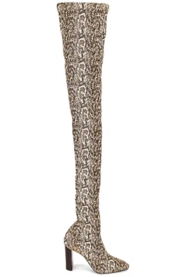 NIB Saint Laurent YSL Moon Snake Stretch Sock Over The Knee Boots 36.5 6.5 $1895 - Image 1 of 4