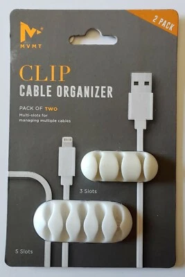 MVMT Clip Cable Organizer 3 and 5 slots Pack of 2 - Image 1 of 2