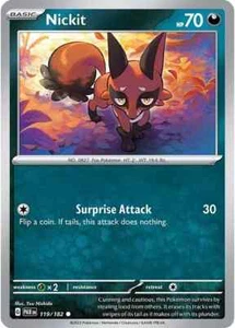 NICKIT X 4 N/M 119/182 PARADOX RIFT POKEMON - Foto 1 di 1