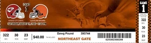 Cleveland Browns Kansas City Chiefs Full Unused Ticket 8/11/07 Joe Thomas HOF - Picture 1 of 2