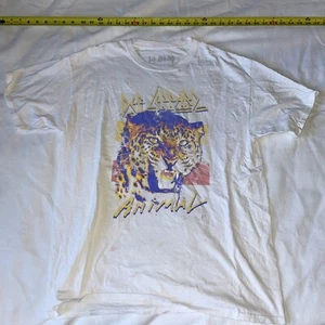Def Leppard Band Animal Shirt Short Sleeve Medium/Large Vintage Graphic - Picture 1 of 4