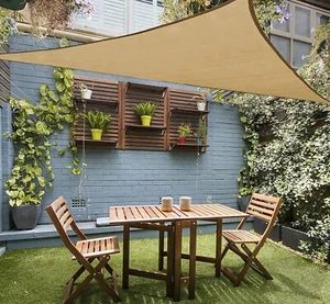 12' x 12' x 12' Triangle Sand Sun Shade Sail Canopy UV Block Awning for Outdo... - Picture 1 of 1