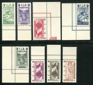 1944 Emissioni locali Aosta 8 val. nuovi MNH spl ** bordo - Foto 1 di 1