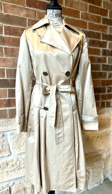 Chaqueta gabardina Badgley Mischka champán/beige metálico talla: M Foto 1 de 4