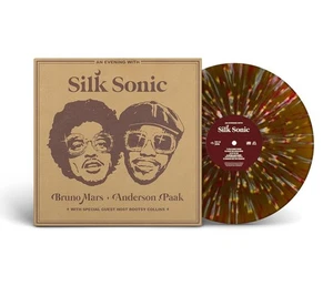 Bruno Mars, Anderson .Paak - Silk Sonic, Gold, White & Apple Red Splatter Vinyl - Imagen 1 de 1
