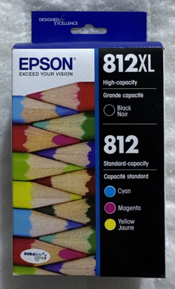 Epson Genuine 812XL Black 812 Color Ink Cartridges T812XL-BCS 2027