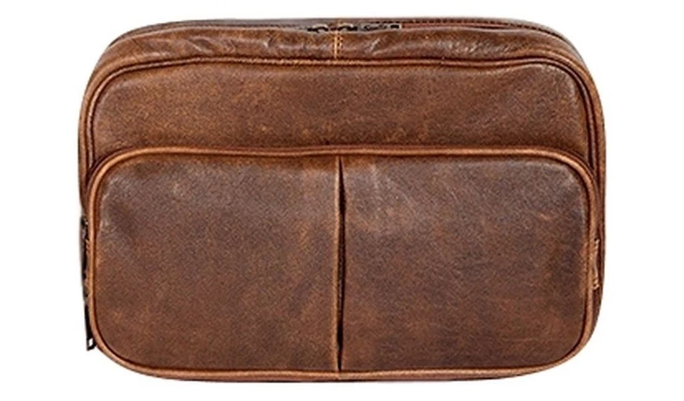 Bolsa de higiene masculina Scully Western couro aerosquadron nogueira 05_634_10 - Imagem 1 de 1