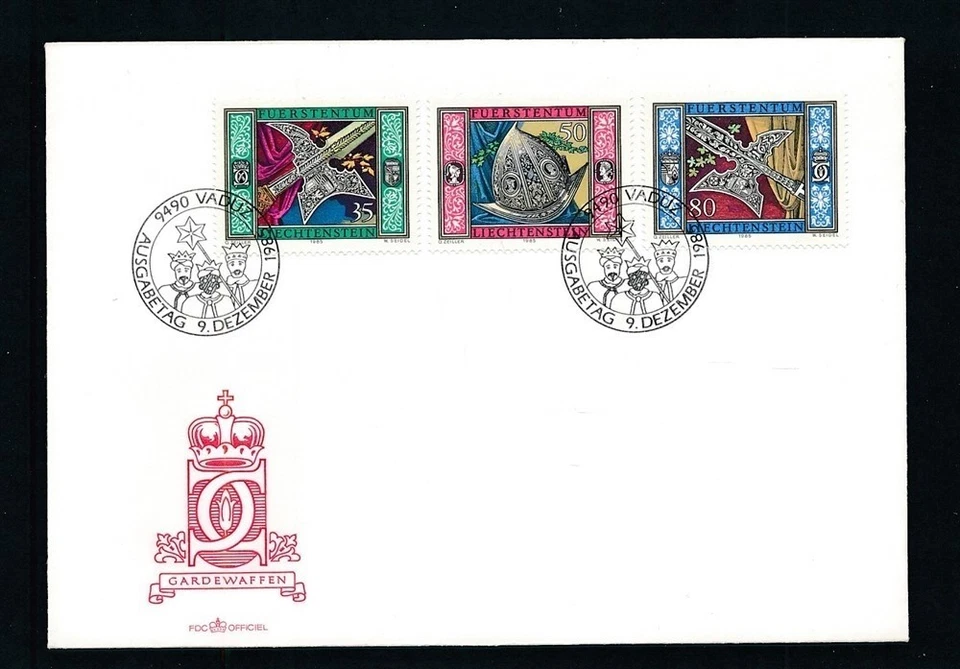 D458594 Liechtenstein FDC Old Weapons 1985 - Image 1 of 1