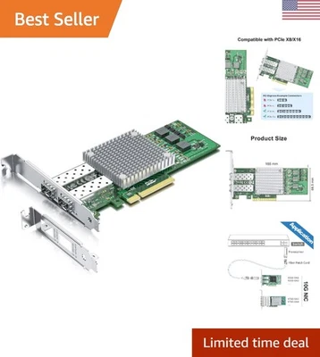 10Gb PCI-E网卡带Broadcom芯片组和双SFP+端口-适用于服务器 — 第 1/4 张图片