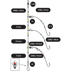 Greys Shore Loop Rig 3 Hook Size 2 - Picture 1 of 2