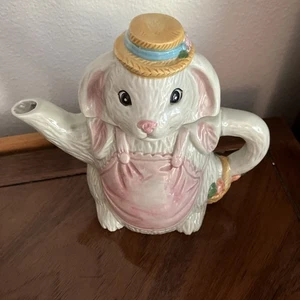 VTG Teapot Rabbit Bunny Made In Taiwan Approx 8 X 8 - Picture 1 of 5