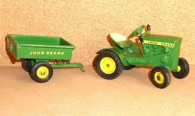 VTG 1/16 John Deere 110 Lawn and Garden Tractor with Cart Trailer 1965(?) - Image 1 of 4