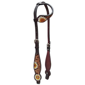 RK HILASON Western Horse Floral Headstall Breast Collar One Headstall Spur - Picture 1 of 6