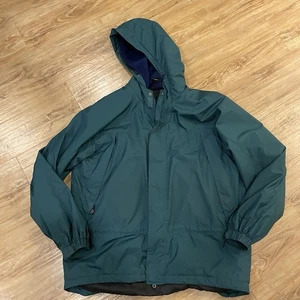 LL Bean Mens XL  90s Jacket  Fleece Lined ORF29 Polyester Hood Green, Snaps/zip - Picture 1 of 19