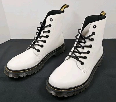 Botas de Combate Doc Dr. Martens AirWair Mujer 10 Luana Zapatos Cuero Blanco Con Cordones Foto 1 de 4