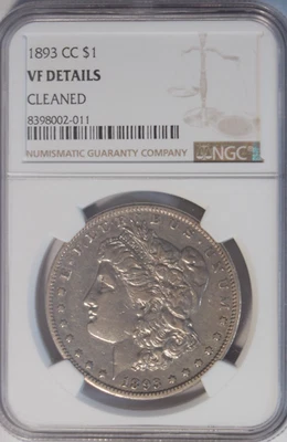 1893 CC morgan dollar NGC VF details ~ - Image 1 of 2