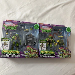 (2) Nickelodeon Tales of The TMNT Mutations Mix N' Match Leonardo vs Mechazoid - Picture 1 of 24