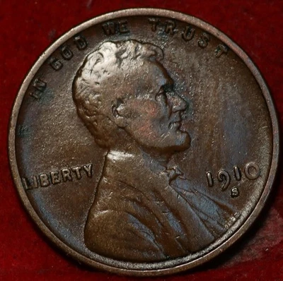 1910-S San Francisco Mint Copper Lincoln Wheat Cent - Image 1 of 2