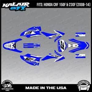 Kit Gráficos para HONDA CRF150F CRF230F (2008-2014) Serie Lethal - Azul - Imagen 1 de 4