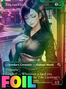 Tifa Lockhart Kimono FOIL Altered Art Custom Playtest Card - Picture 1 of 5