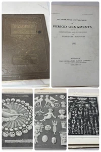 Antique HC Catalog Ornaments Woodwork Furniture Decorators Supply Co. Chicago - Imagen 1 de 23