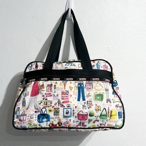 LeSportsac Sara Schwartz Girly Bag Seesack USA Beuteltasche Illustrationen Student Mode - Bild 1 von 12