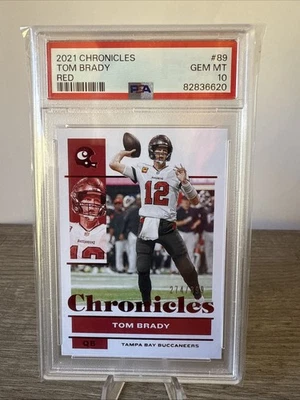 2021 CHRONICLES TOM BRADY RED /399 PSA 10 Low Pop Rare Great Investment - Image 1 of 3
