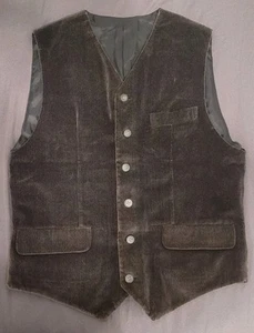 Leo Menswear Formal Stylish Suit Vest Size 46 Dark Grey Made In Italy - Picture 1 of 5