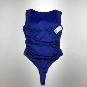 NEW Popilush Shapewear Bluetag Ruched Square Neck Sculpting Bodysuit Womens XL - Picture 1 of 17