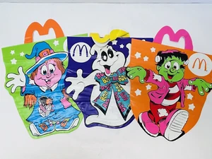 Vintage McDonalds Halloween Vinyl Trick or Treat Happy Meal Taschen 3er Set BIN 7 - Bild 1 von 10