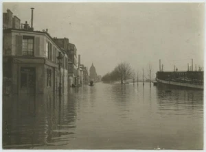 Paris. Crue de la Seine de 1910. Inondations. Quai de la Rapée. - Picture 1 of 1