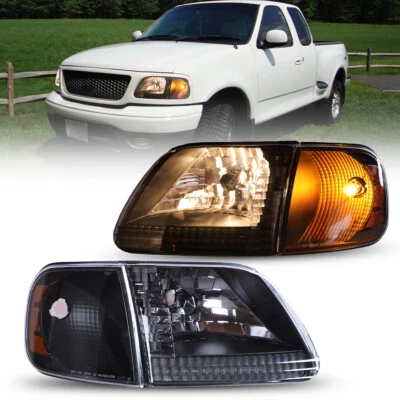 Headlights For 1997-2003 Ford F150 1997-2002 Expedition 1997-1999 F250 LightDuty - Image 1 of 4