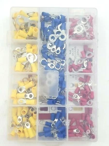 Hilitchi Assorted Ring Terminals Crimp Connectors Set 240 Pieces #22-#10 AWG - Picture 1 of 12