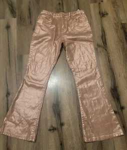 Osh Kosh B'Gosh Girls Pink Metallic Flare Leg Adjustable Waist Pants Size 14 - Picture 1 of 6