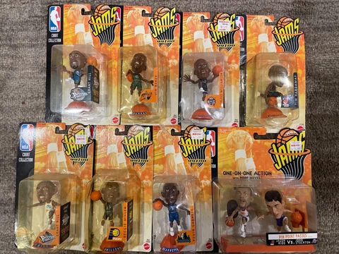 Vintage 99/00 NBA Jams Action Figures Grant Hill, Reggie Miller, Kevin Garnett Cover