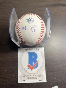 Andrew Heaney Signed 2023 World Series Baseball Rangers WS BAS COA BH16439 - Picture 1 of 3