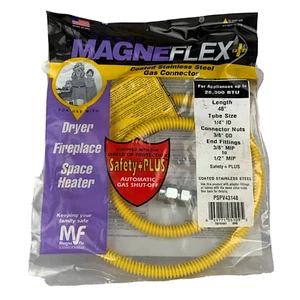Magneflex beschichteter Gasanschlussschlauch 48" Edelstahl 1/4" x 48" Z1 - Bild 1 von 12