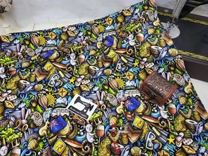 Australia, Australian Fabric, cotton elastane jersey knit fabric 150cm wide - Bild 1 von 4
