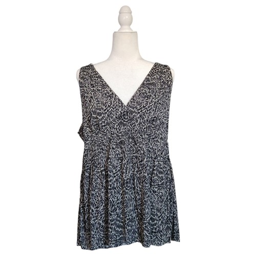 Top smanicato Michael Kors donna taglia XL stampa leopardata maglia