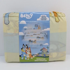 Bluey Double Bed Quilt Cover Set Reversable Cover & Pillowcases Cotton Polyester - Picture 1 of 7