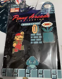 Pinny Arcade PAX West 2017 Super Mario Bros. World 1-2 Pin Set Exclusive - Picture 1 of 2