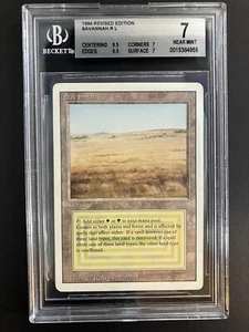 MTG | SAVANNAH | REVISED | BGS GRADED 7 NEAR MINT | RESERVED LIST | DUAL LAND - Picture 1 of 3