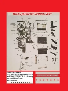 SET MOLLE JACKPOT RICAMBIO MULINI J/P SET SLOT MACHINE ANTICHE - Foto 1 di 3